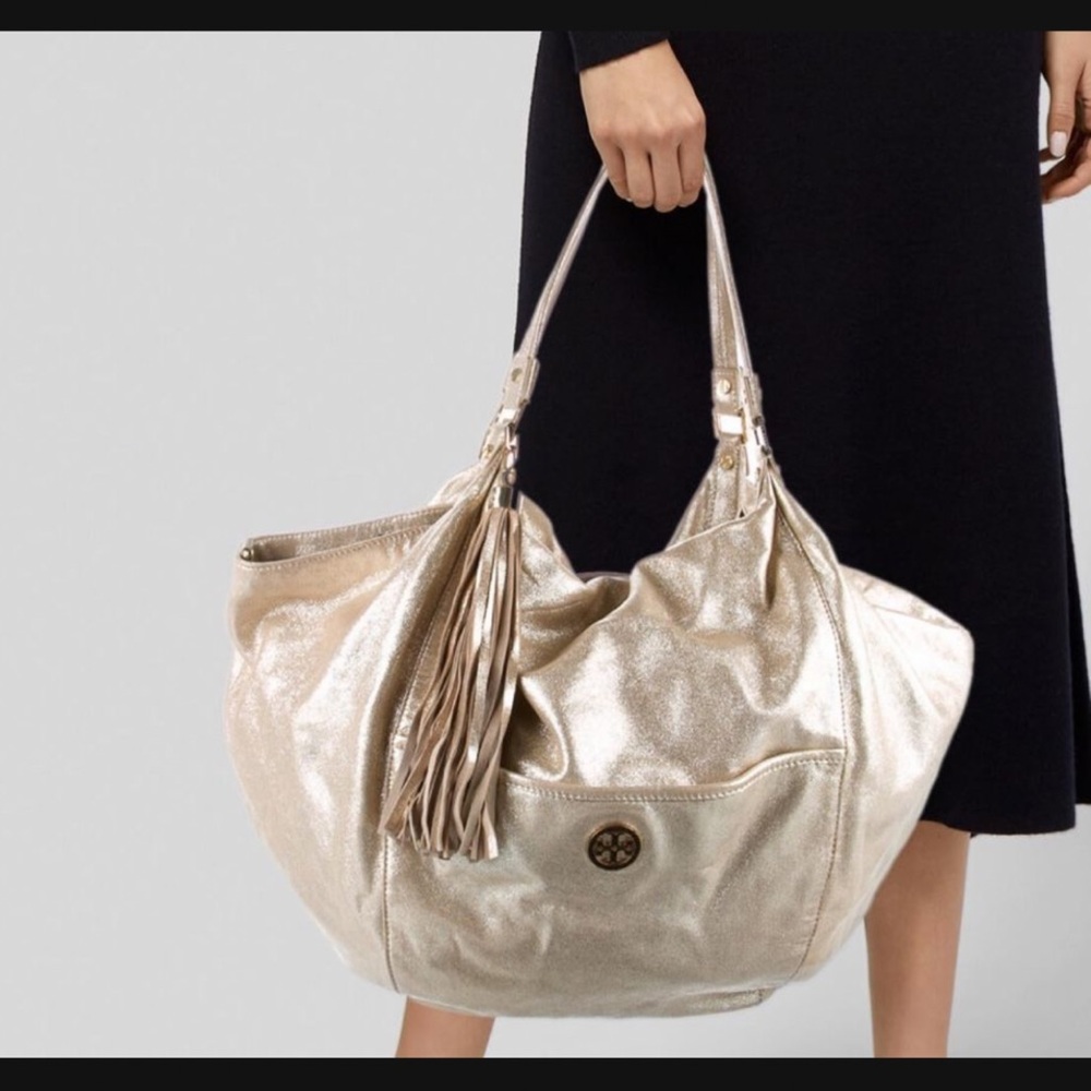gold tory burch bag